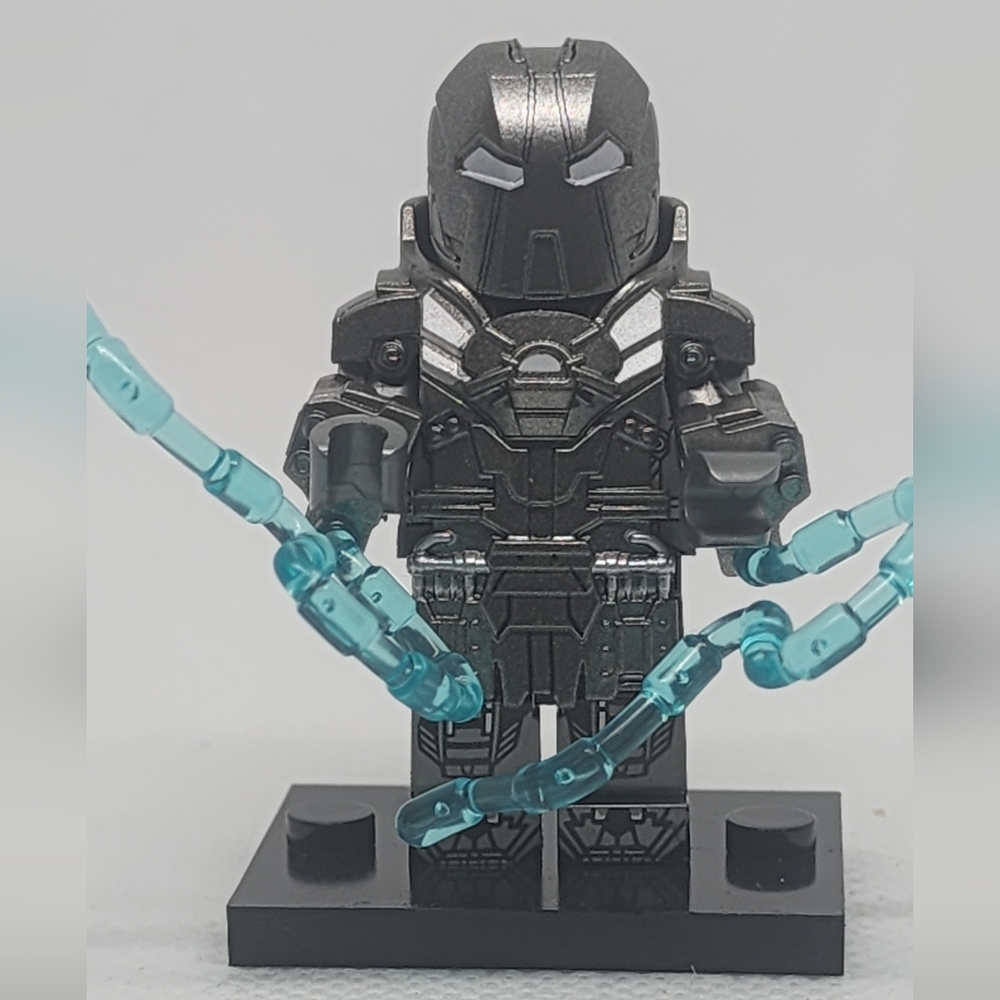Silver custon lego iron man wiplash complete uniform CQ03-M4 mini figure - Picture 10 of 10